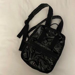Le Sport Sac Mini Shiny Black Backpack